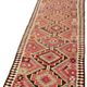 Turkish Handwoven Vintage Herki Kilim 90 cm x 347 cm