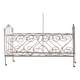 Folding child's bed with wrought iron canopy or romantic garden bench 19th