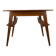Compass leg desk, 1950s wood reconstitution style.