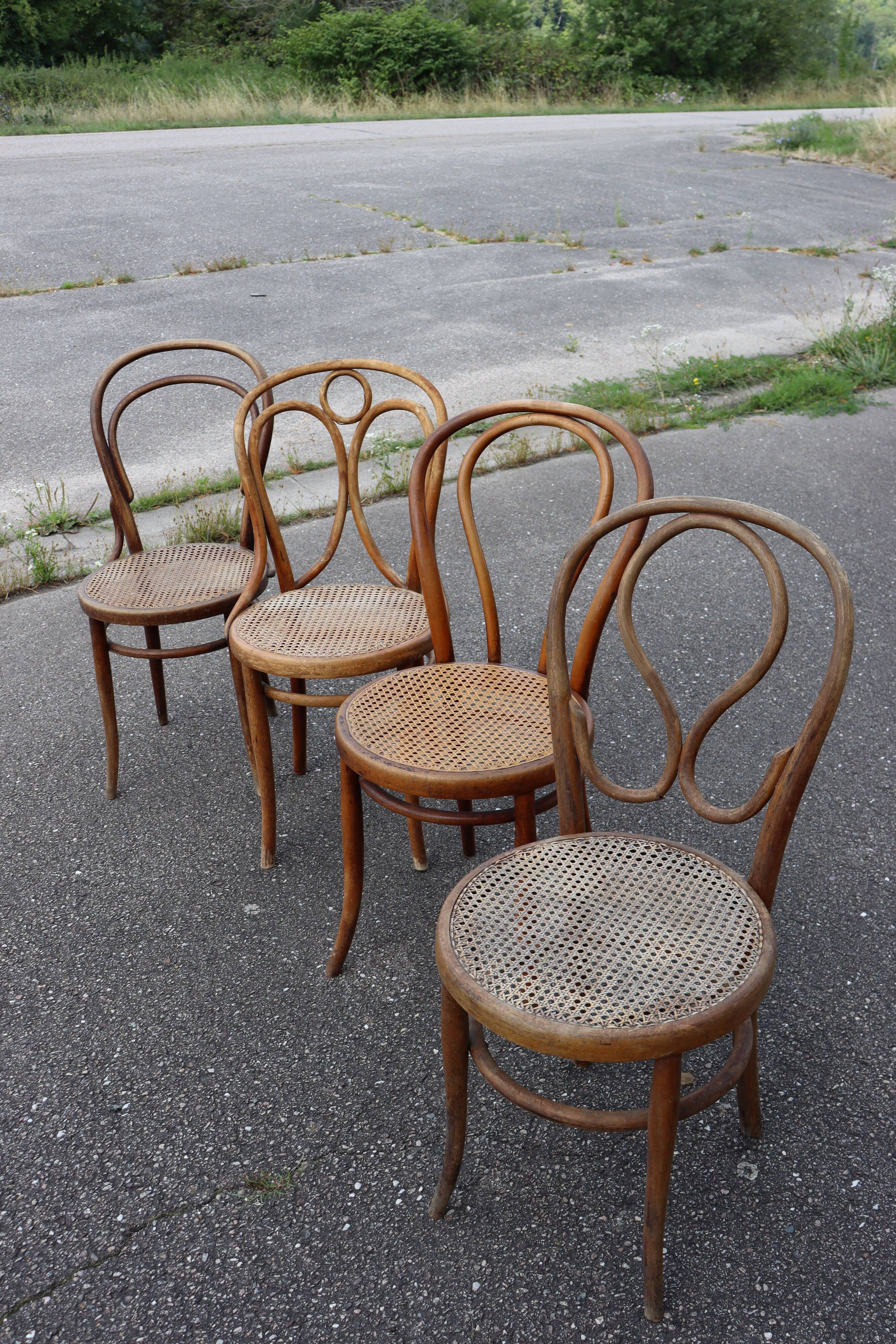 Series 8 mismatched bistro chairs