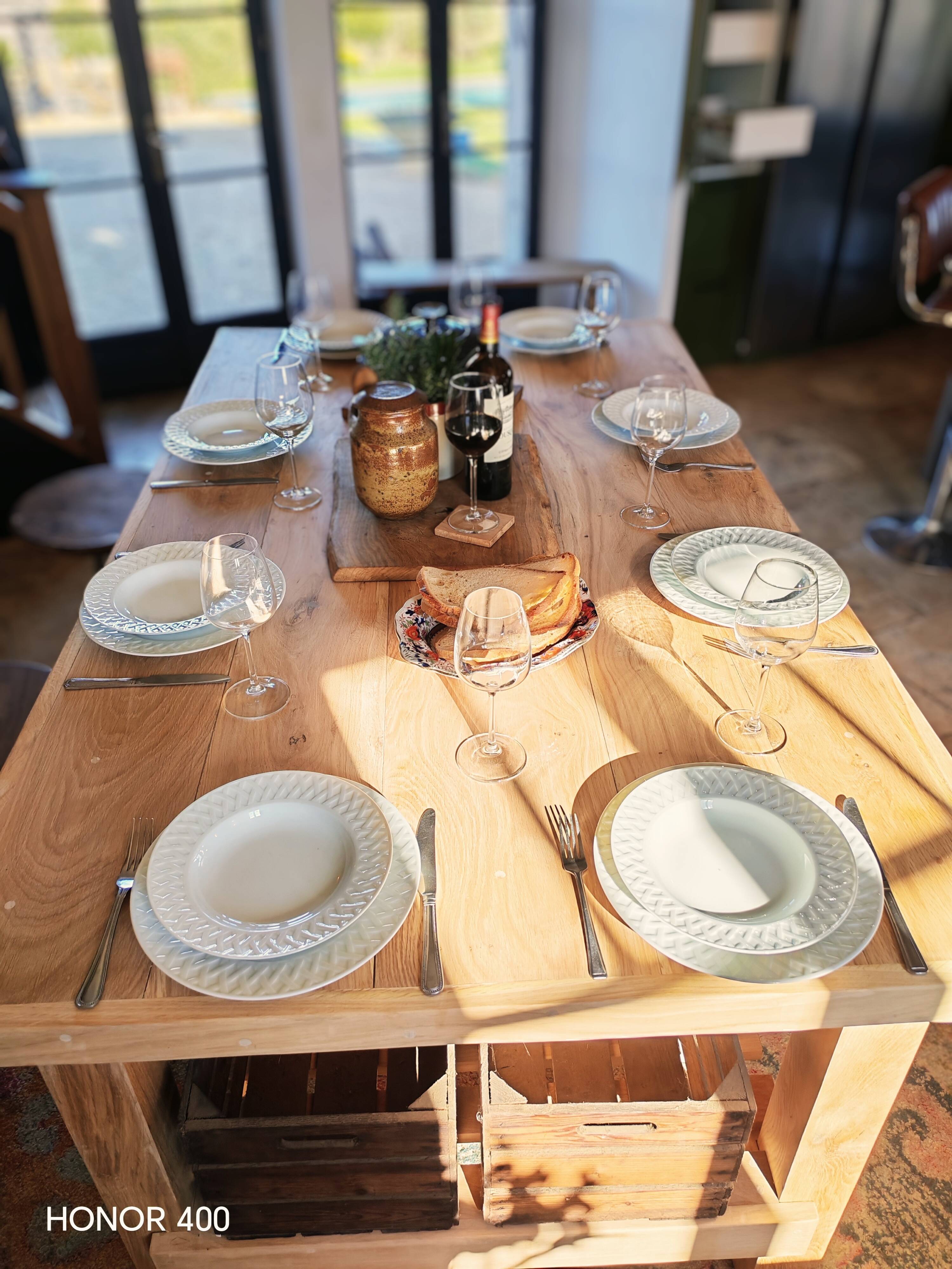 XXL solid oak kitchen island/worktop 180 x 105