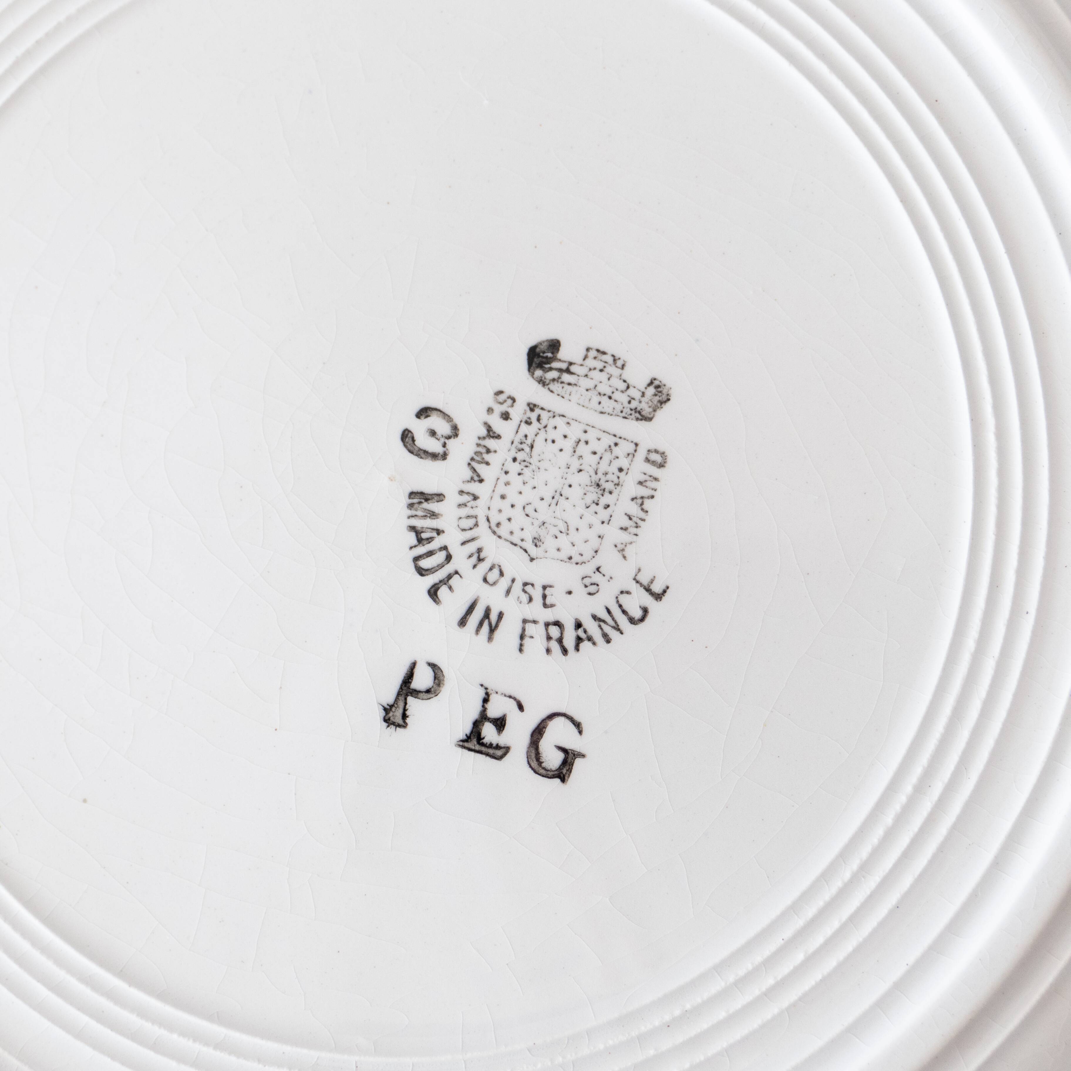 6 St Amandinoise plates “Peg” bellflower collection