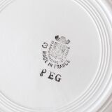 6 St Amandinoise plates “Peg” bellflower collection