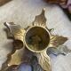 Brass leaf candle holder