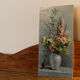 Oil on panel, bouquet of flowers
