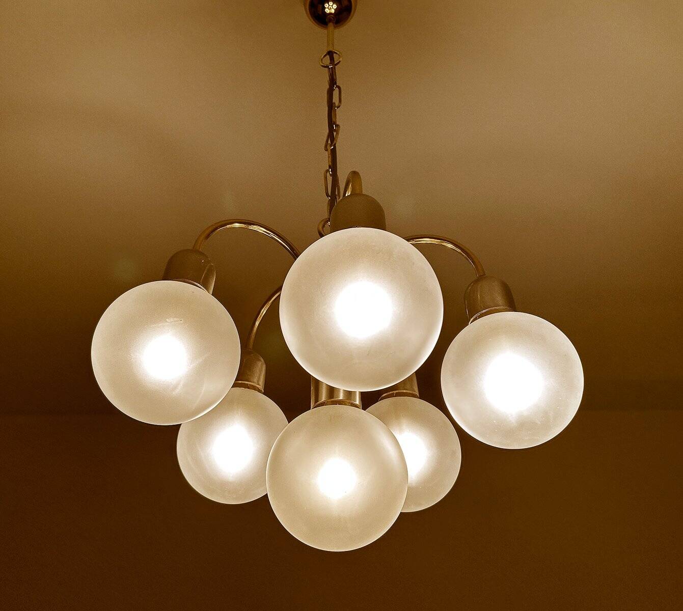 Lustre vintage de l'ère spatiale, années 1970