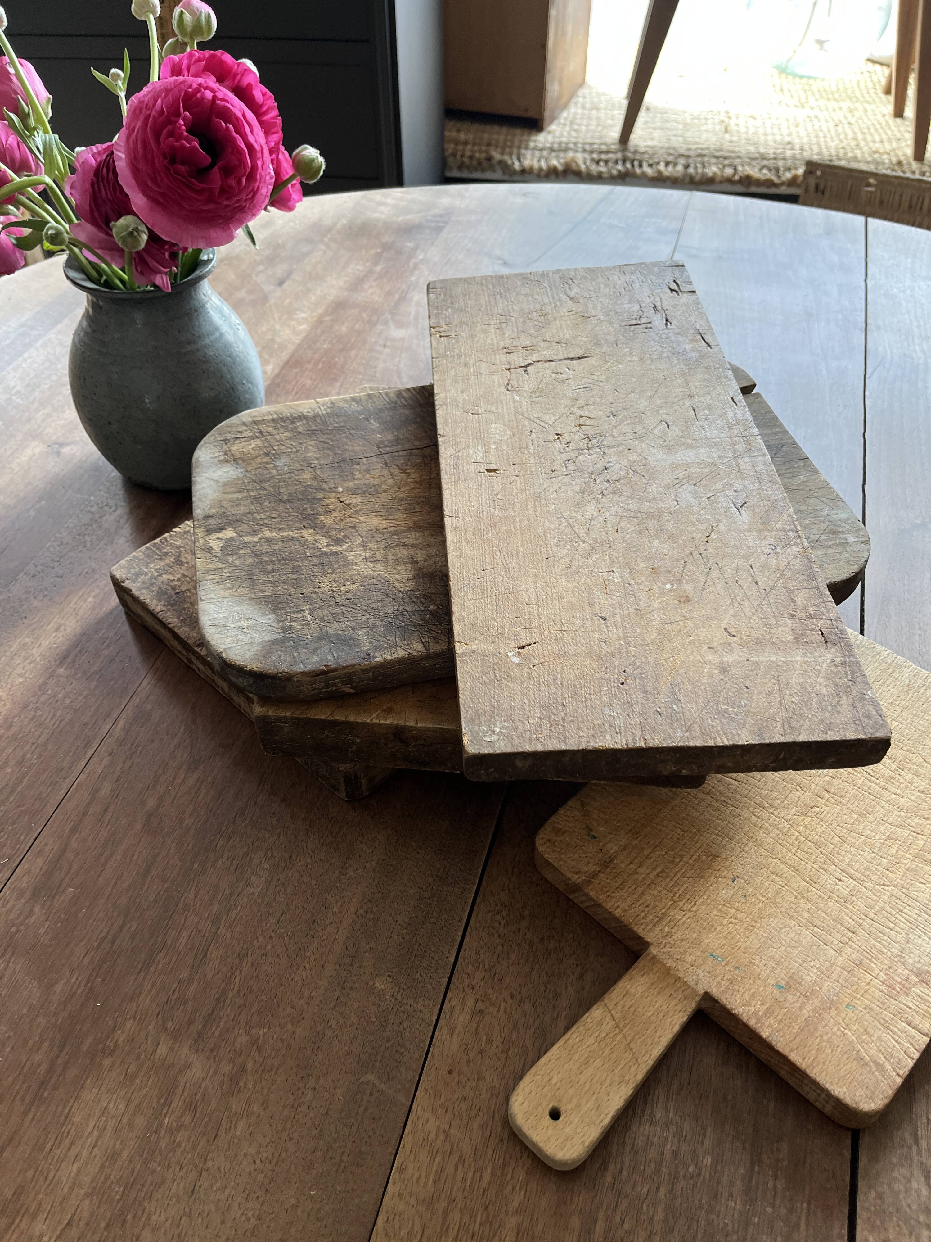 3 old log boards