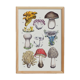 Affiche sur les champignons, d'après une gravure de 1881 (cèpe, girolle...)