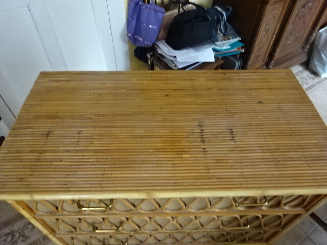 Rattan chest of drawers