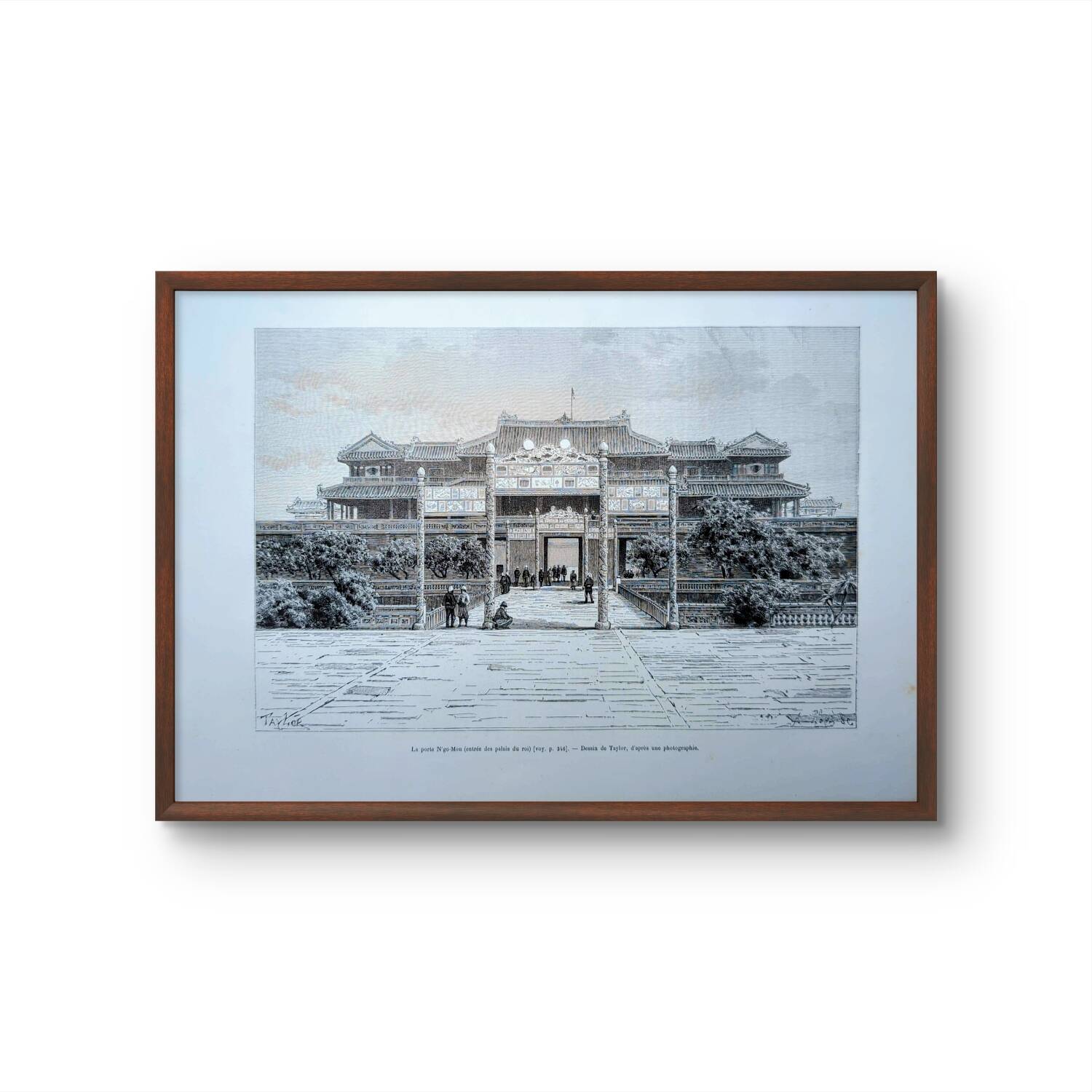 Printed in 1891, N'go Mon Gate, Hue, Vietnam.