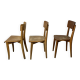 Set of 3 mismatched bistro chairs