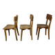 Set of 3 mismatched bistro chairs