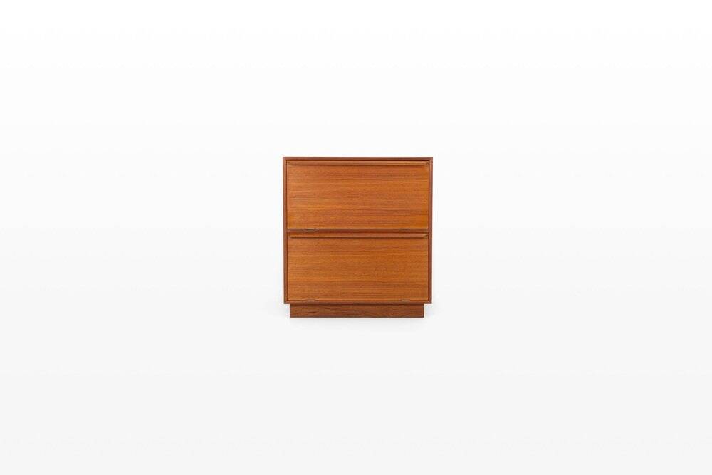 Teak shoe cabinet by G.V. Møbler, 1960s