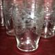 Series of 6 glasses cups 1920 in crystal engraved guilloché in pantogravure 9.2Ht