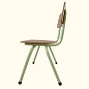 Vintage Beilrode (Germany) kindergarten chair | Almond green metal