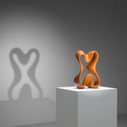 Abstract sculpture with organic flowing curves