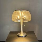 Midcentury space age large glass mushroom table lamprey Temde, 1960s