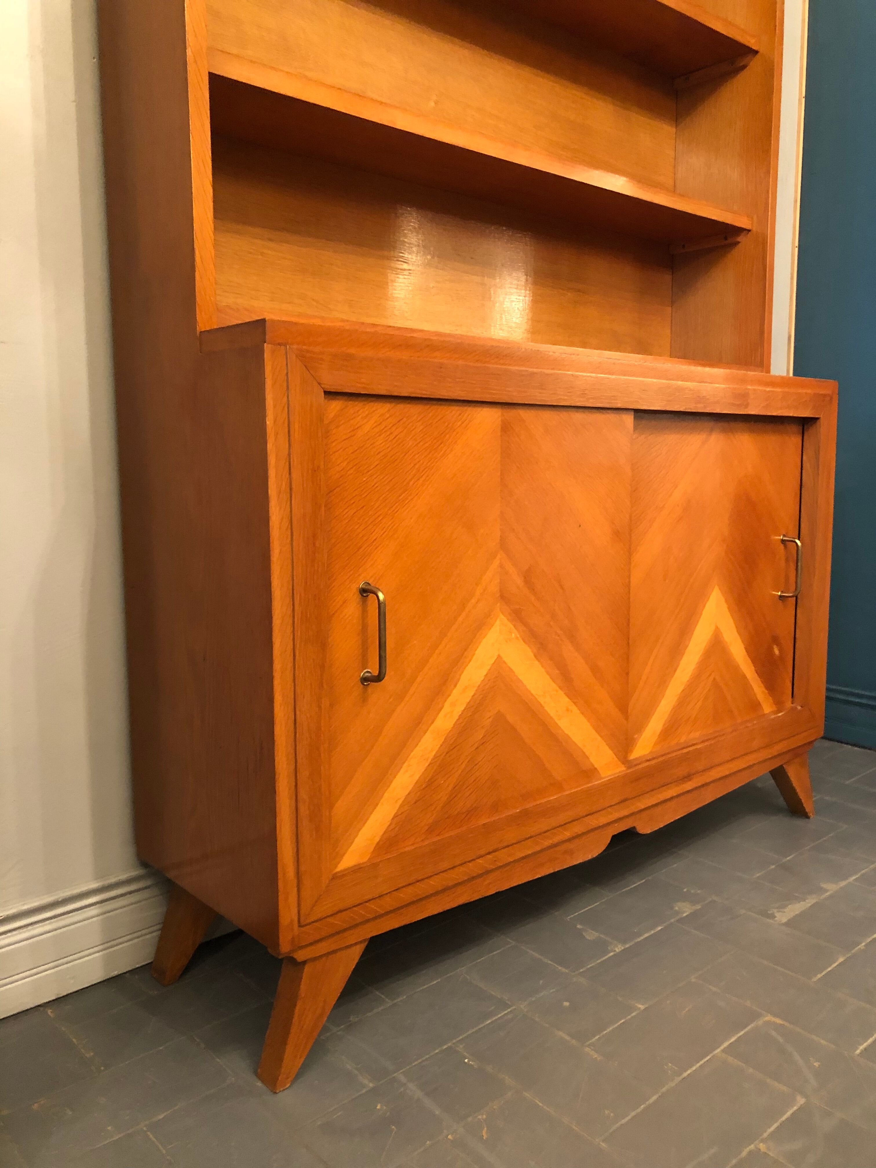 Vintage bookcase feet compass