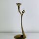 Sculptural brass candle holder, vintage