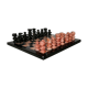 Small chessboard in coral marble and black marble - Italy - Second half of the twentieth century