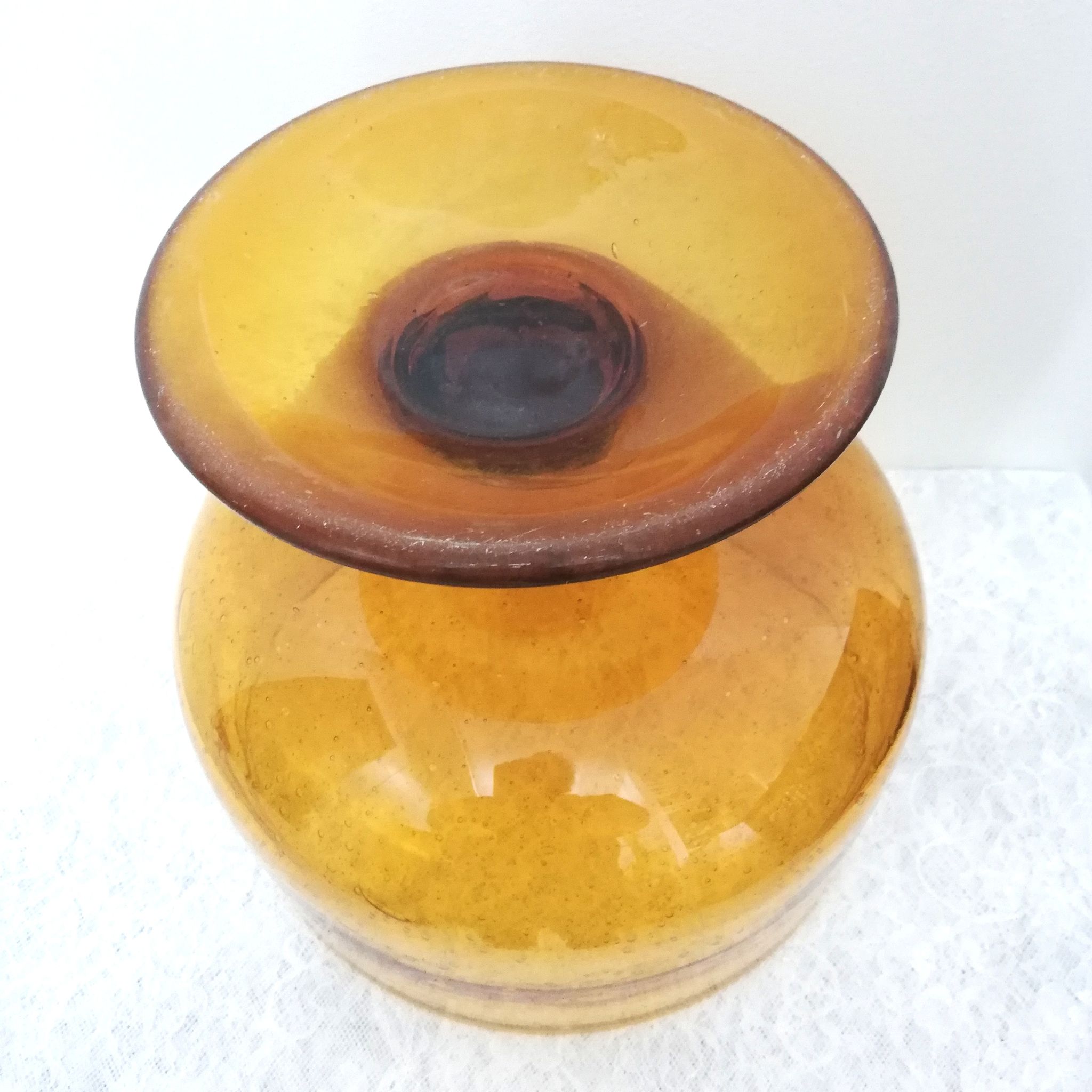 Bubble glass bowl Biot diameter 25cm