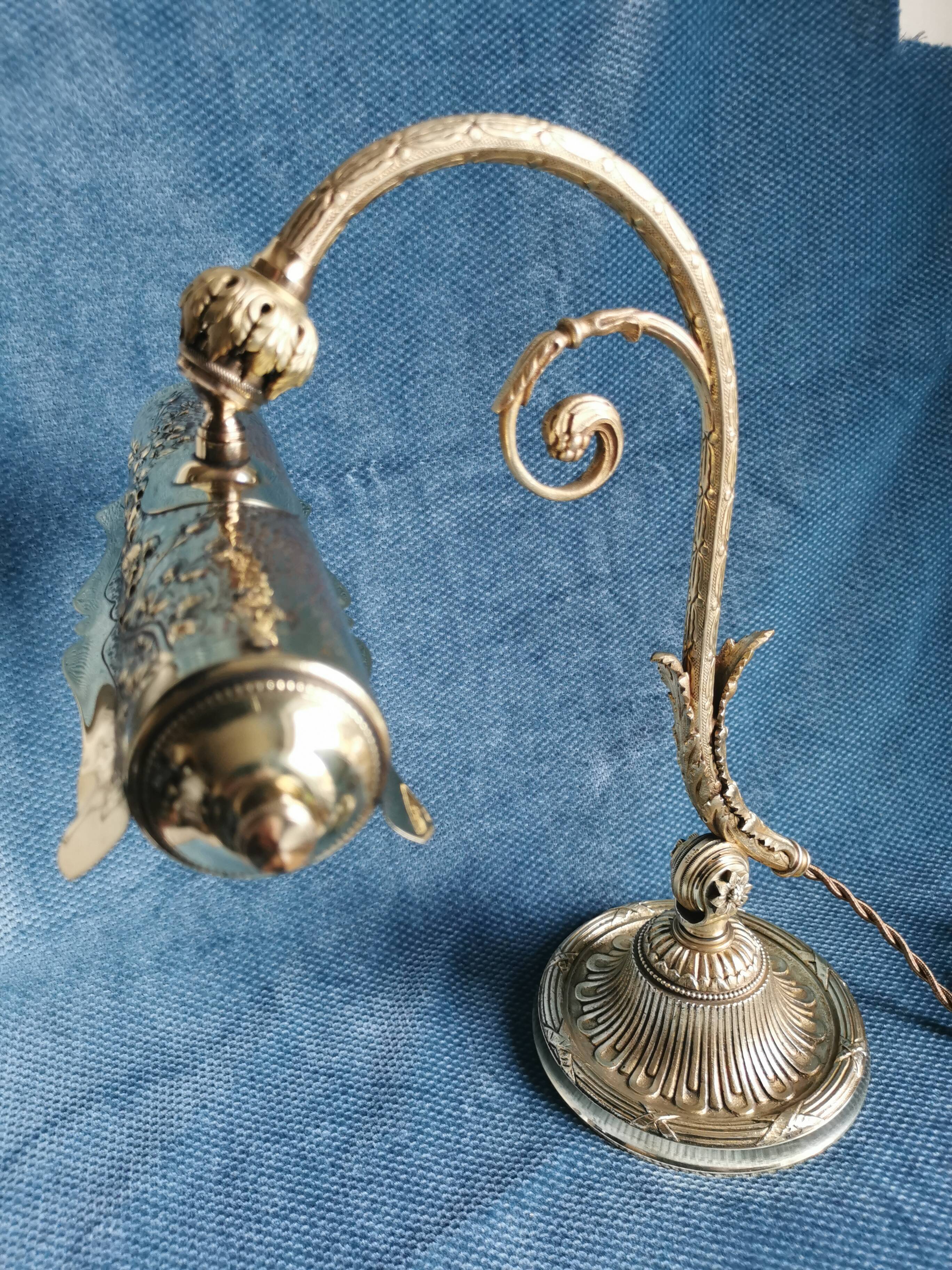 Piano lamp or atmosphere in bronze, early twentieth century era
