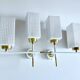 Pair of vintage architectural wall lights, 1960s