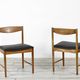 Set Of 4 Midcentury McIntosh Teak And Leatherette Chairs. Vintage Modern
