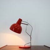 1970s josef hurka red table lamp for lidokov, czechoslovakia