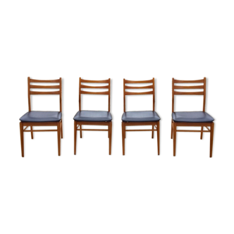 Set of 4 Scandinavian chairs, 60s
