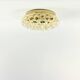 Large Amber Bubble Glass & Brass Ceiling Light By Helena Tynell For Limburg, Germany, 1960s