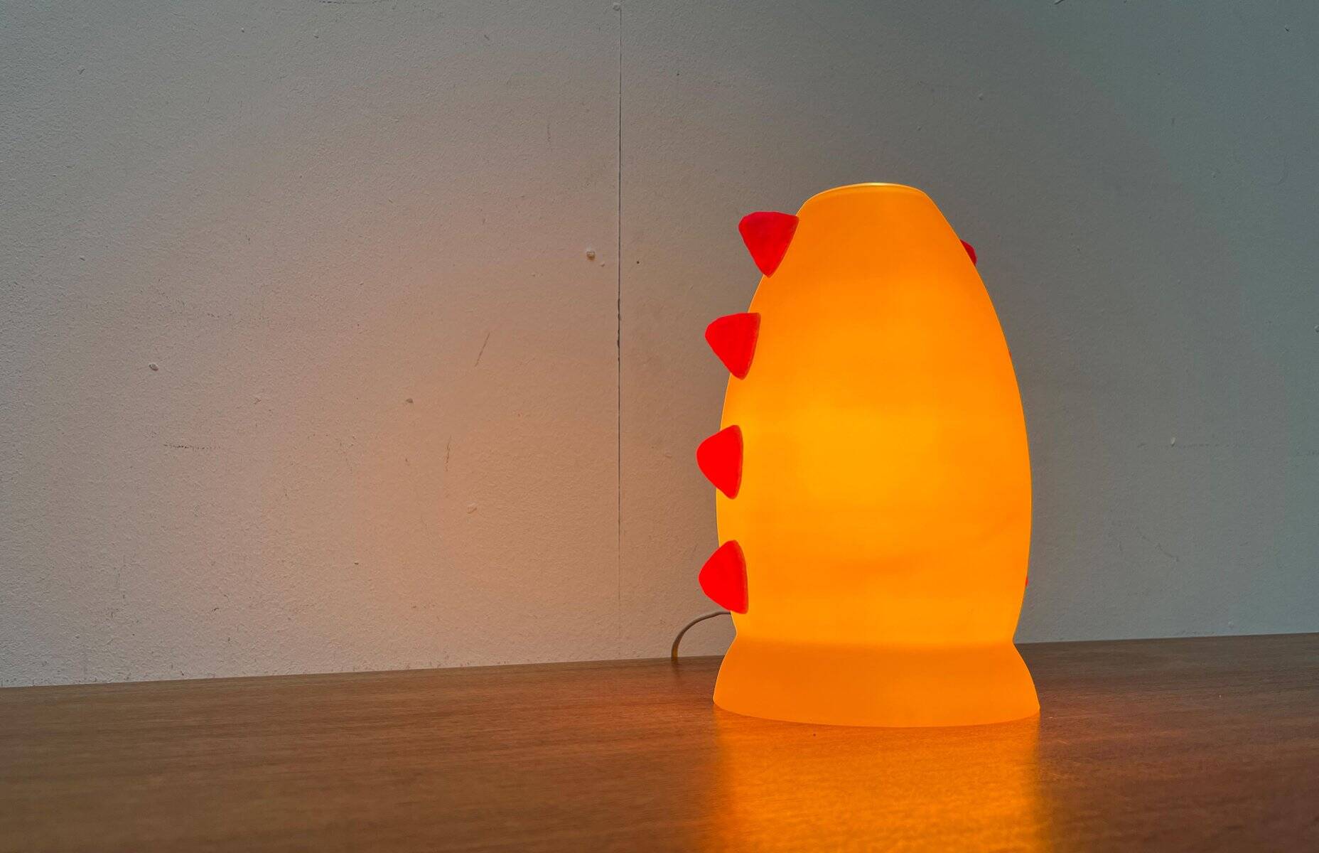 Postmodern glass table lamp from Trait D'Union, 1980s.