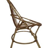 Vintage rattan chair by Dirk van Sliedregt Rohe Noordwolde 1960 in the Netherlands