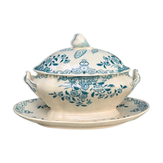 Old table sugar in earthenware Sarreguemines service Moscow 1900-1925