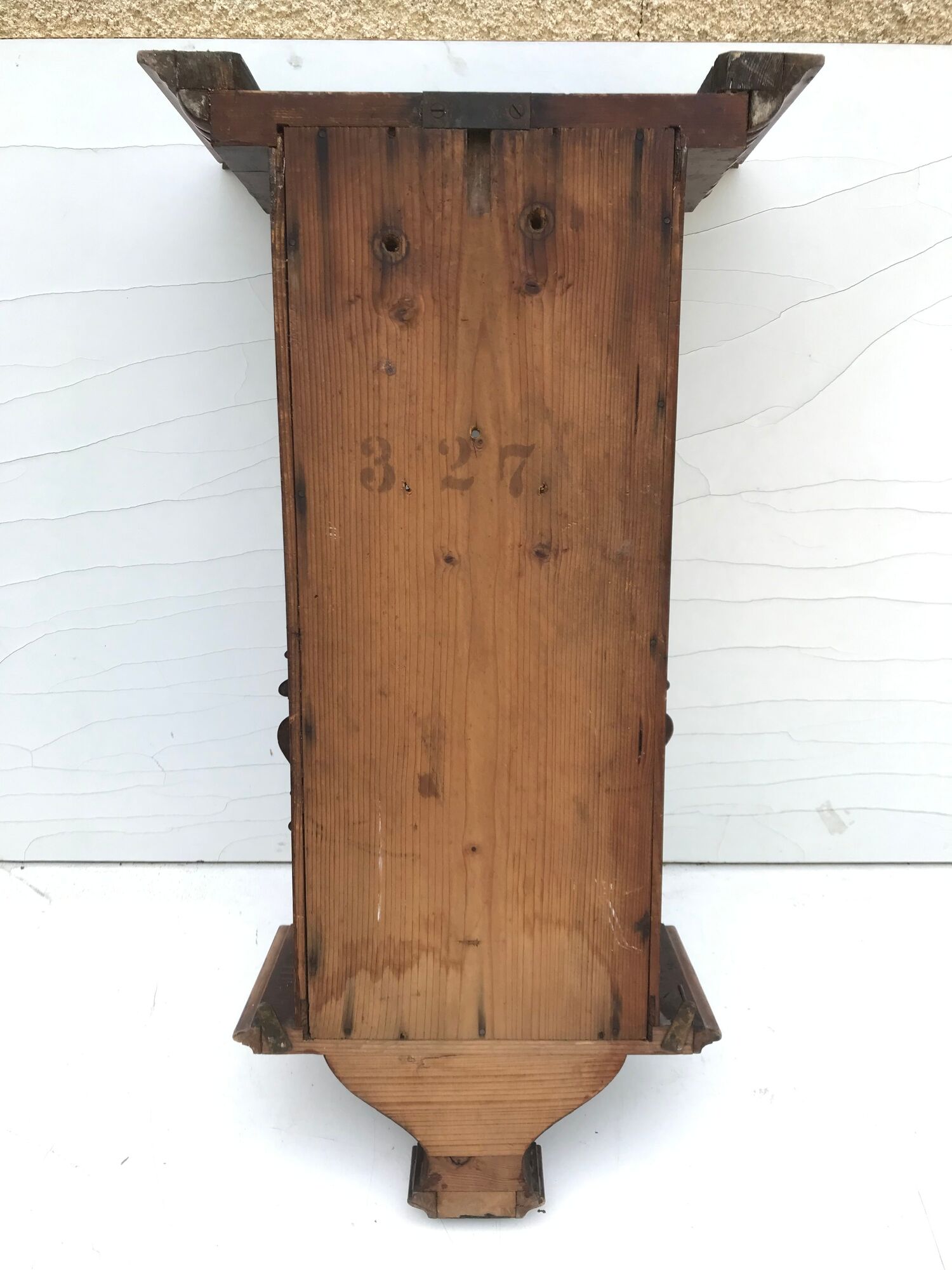 Old comtoise wooden showcase