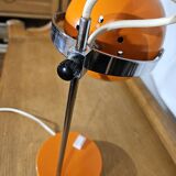 1970 Eyeball orange and chrome desk lamp