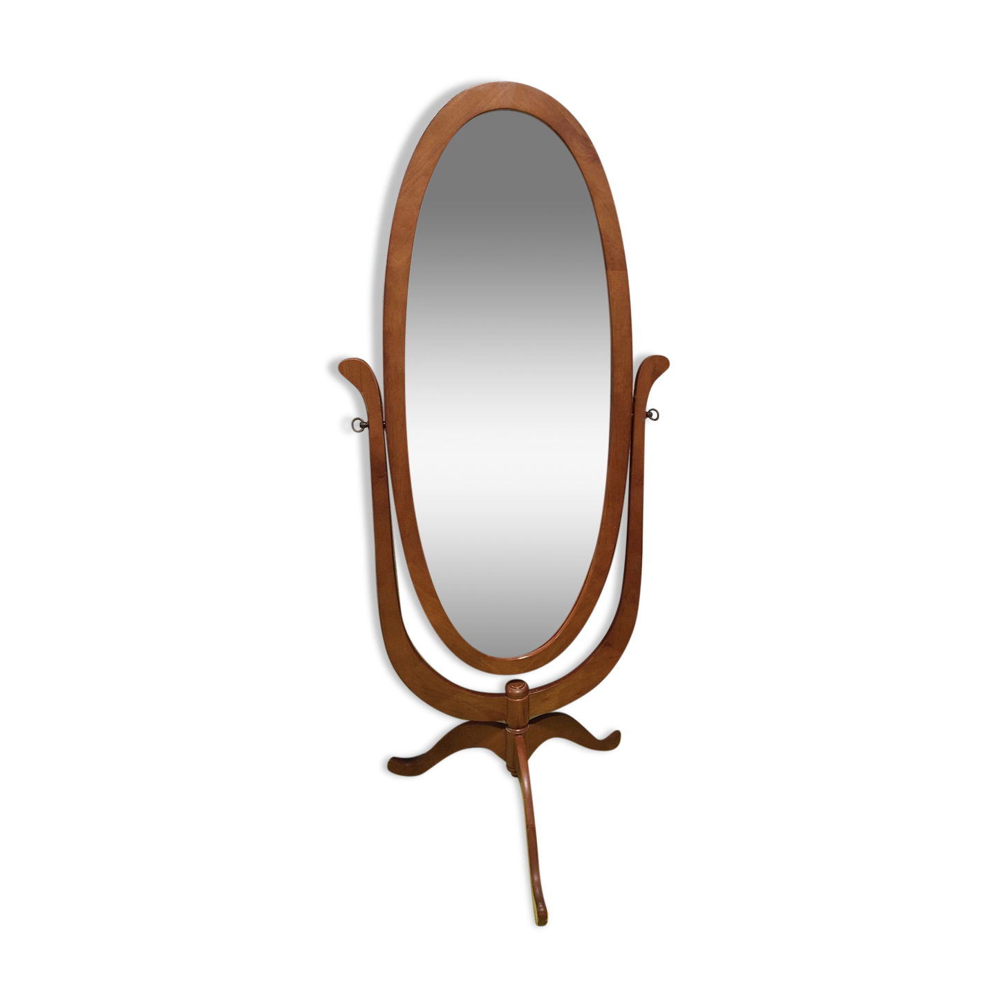 Vintage wooden tilting mirror