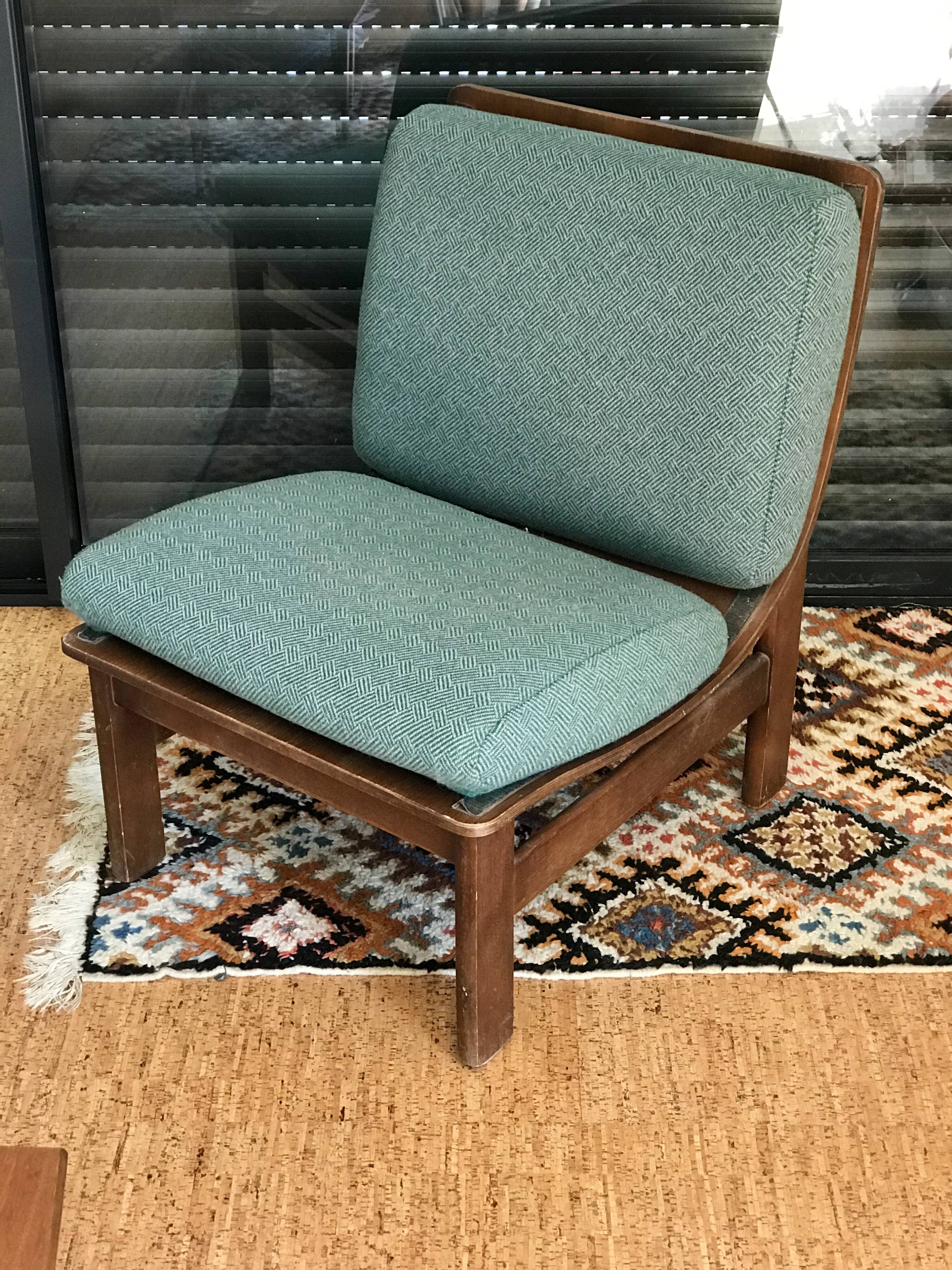 Fauteuil vintage en bois courbé