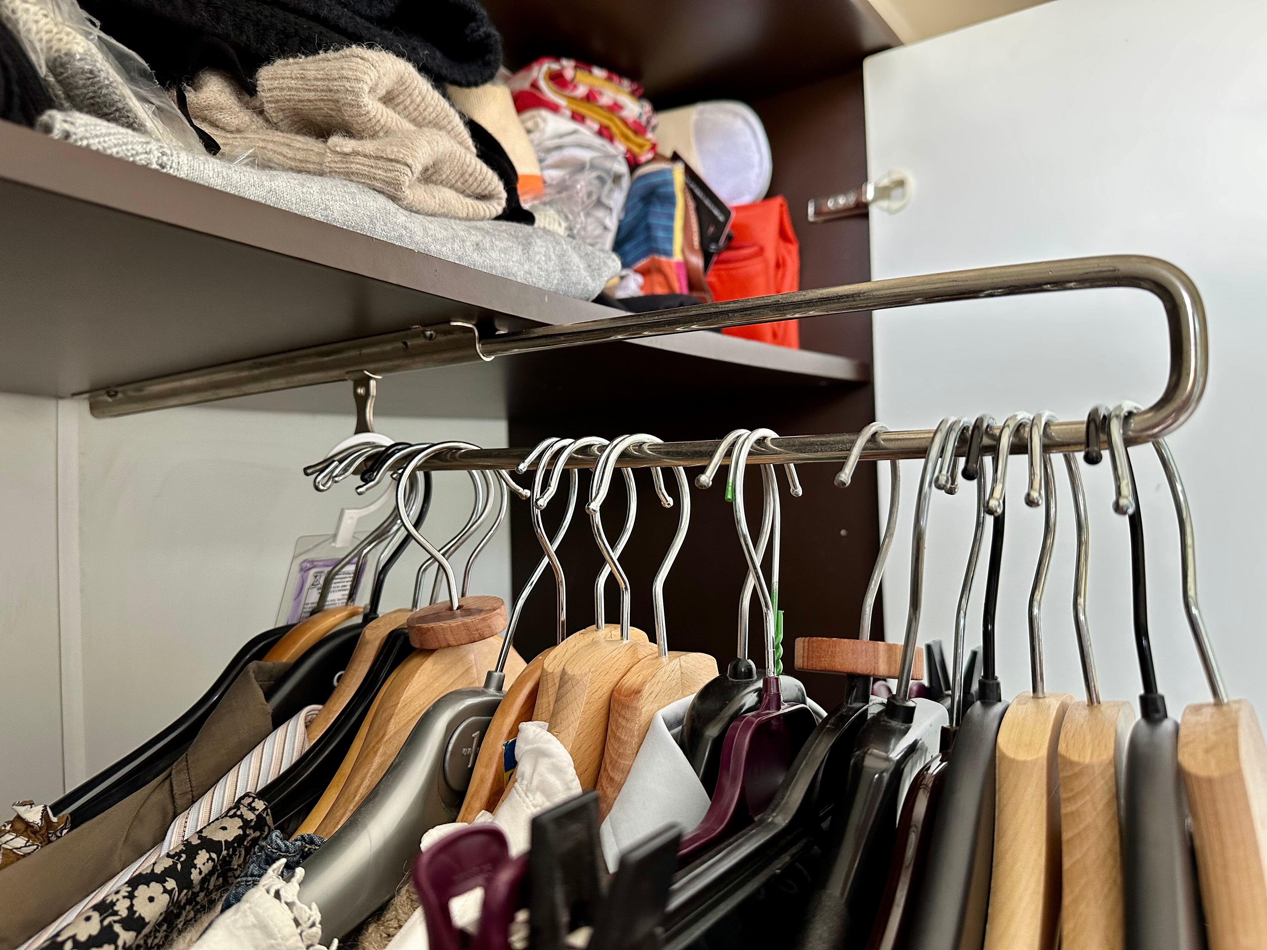 Vintage 70' wardrobe in chocolate / ecru colors