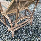 Chaise longue en rotin