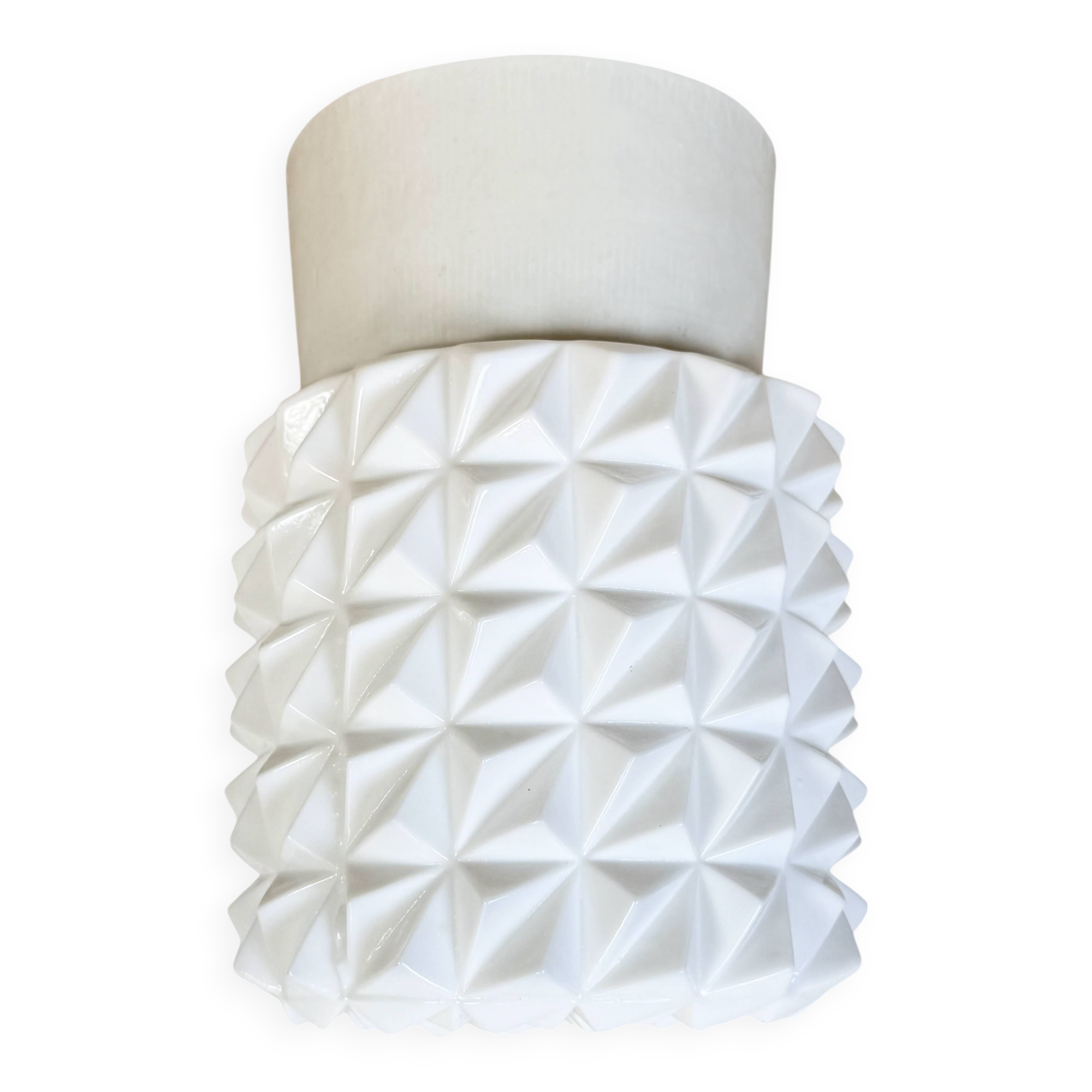 Vintage White Porcelain Ceiling Light, 1970s