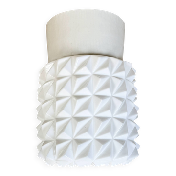 Lustre en porcelaine blanche vintage, années 1970