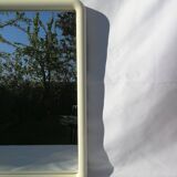 Square mirror white plastic frame