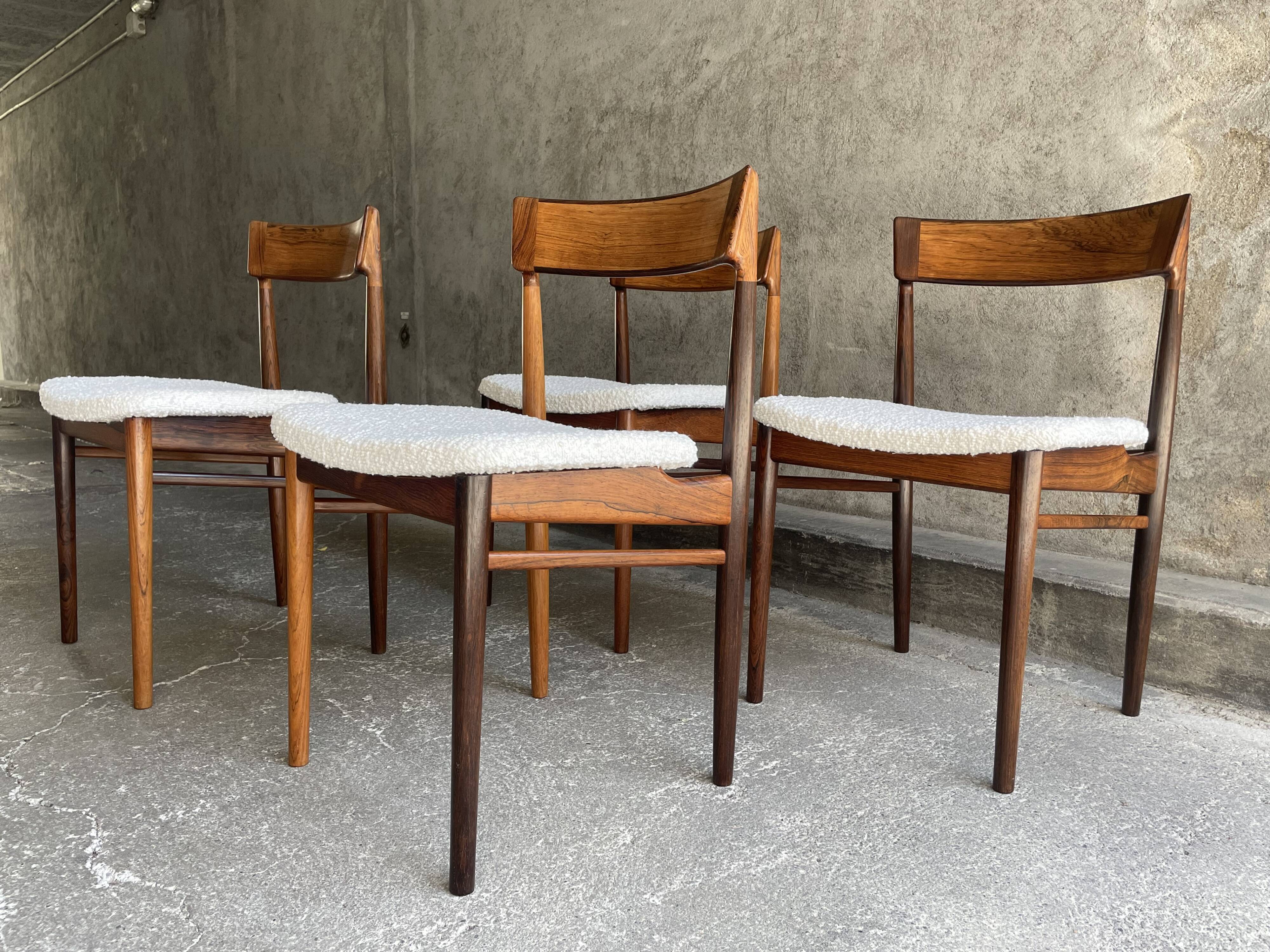 4 Danish rosewood chairs by Rosengren Hansen, 1960s