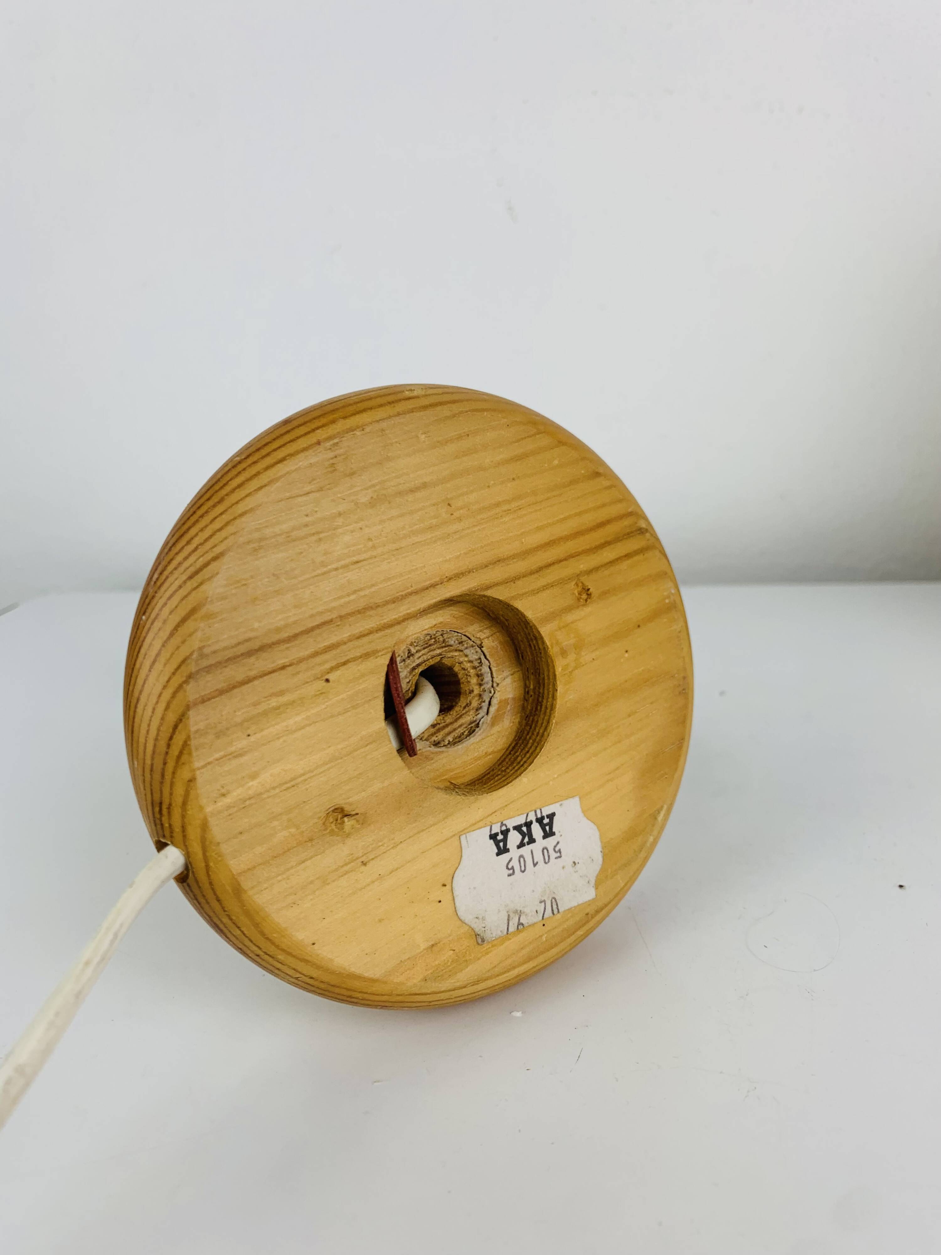 Lampe pin massif années 80, style chalet