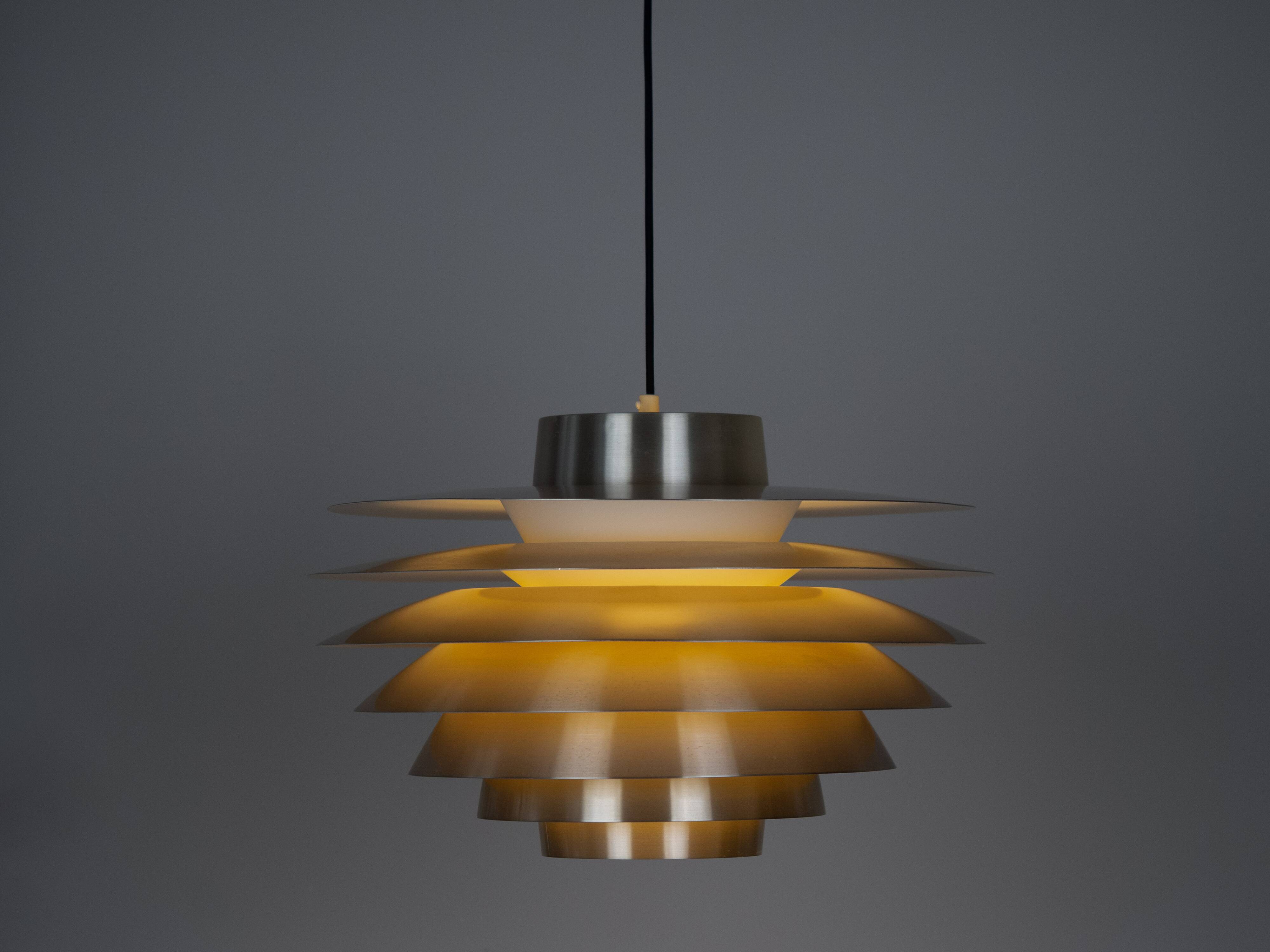 Lampe suspendue vintage danoise Verona par Svend Middelboe, Lyfa, 1962