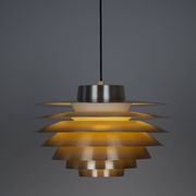 Lampe suspendue vintage danoise Verona par Svend Middelboe, Lyfa, 1962