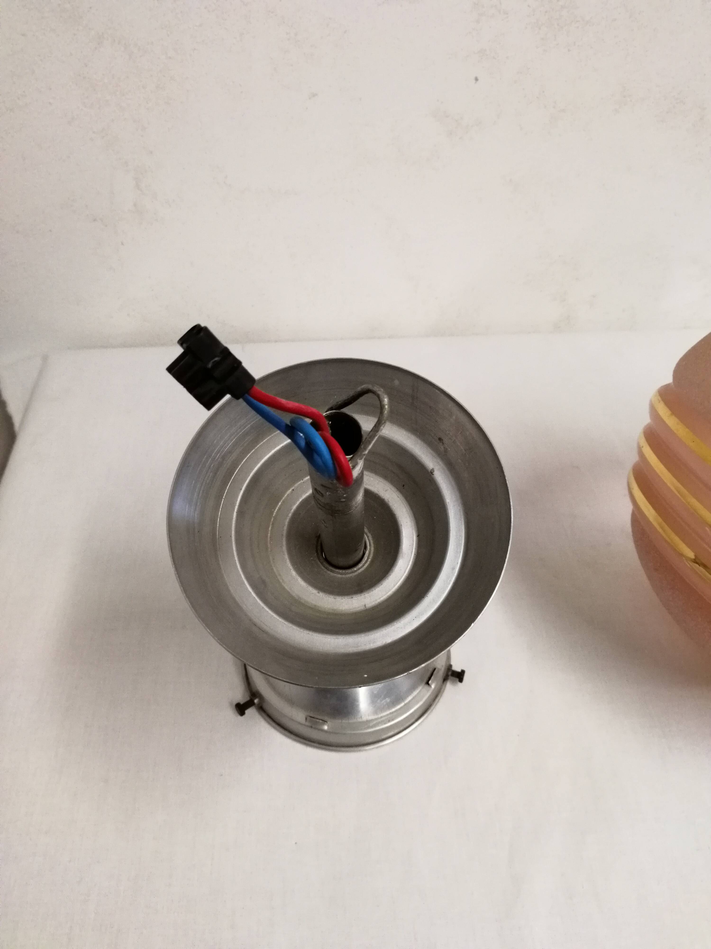 Art deco style frosted glass pendant light