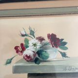 Arthur Chaplin watercolour painting still life bouquet of flowers