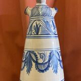 Cruche à eau en céramique émaillée peinte à la main, Espagne années 1960-1970